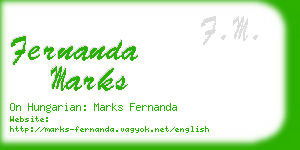 fernanda marks business card